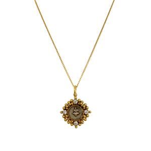 VIRGINS SAINTS & ANGELS VSA Petite Cloister Charm Sacred Heart Necklace in Gold
